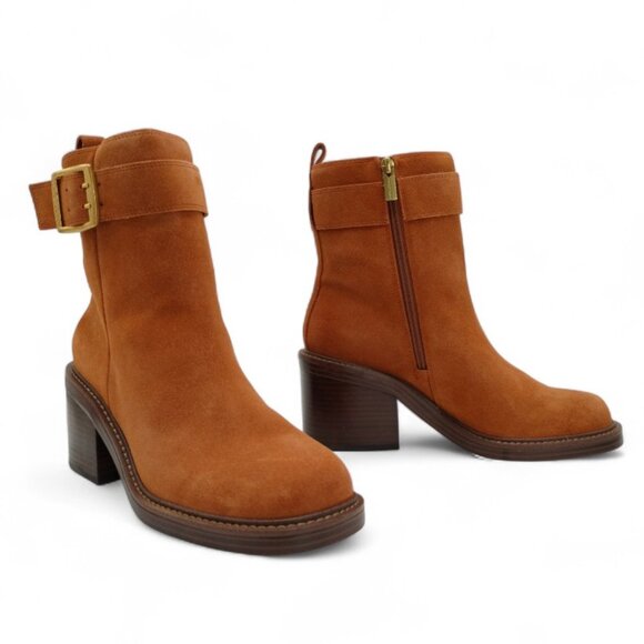 Vince Camuto Women's Size 9 M Warm Caramel Bembonie Stacked Heel Ankle Bootie - Picture 13 of 15